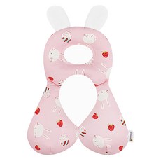 보니숑 신생아 아기짱구베개 메쉬, 스트로우레빗, 1개