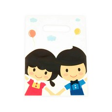 男孩女孩造型塑膠提袋, 1件, 100個