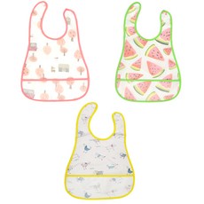 JOY MULTI 女童防水圍兜, 隨機出貨, 3入