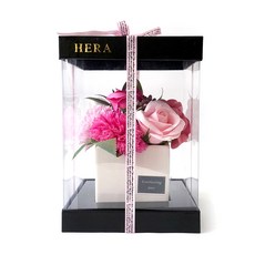 天使玫瑰肥皂花康乃馨擺飾, 粉紅色 白色, 1套