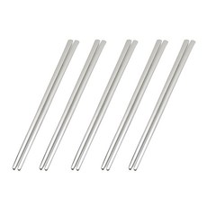 兒童扁筷, 銀色, 5雙