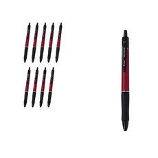 PILOT 百樂 Acroball T 油性原子筆 0.7mm BAB-15FT, 金屬紅 + 黑色筆芯, 10個