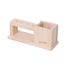 An's House 扁柏木 檜木 牙刷架 支架, 混合顏色, 1個