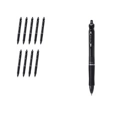 PILOT 百樂 Acroball PILOT 百樂 150 油性原子筆 0.7mm BAB-15F, 黑色 + 黑色筆芯, 10個