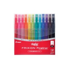 PILOT 百樂 FRIXION 極細簽字筆 0.45mm 12色套組 SFFL-144F-12C, 混合色, 1套