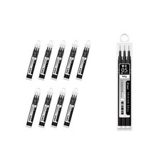 PILOT 百樂 FRIXION 按壓式專用替換筆芯 0.5mm 3入 LFBKRF30EF, 10個, 黑色