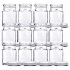 MIRKOREA PP蓋 W 果醬瓶 香草 方形 螺旋蓋 150, 150ml, 12個