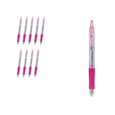 아크로볼 파이롯트150 유성볼펜 0.5mm BAB-15EF, 핑크(블랙심), 10개