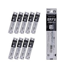 PILOT 百樂 Acroball 油性原子筆筆芯 1.0mm BRFV-10M, 黑色, 10個