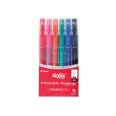 PILOT 百樂 FRIXION 代針筆 0.45mm 6支組 SFFL-72F-6C, 混合色, 1套