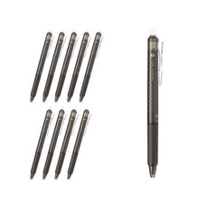 百樂 Frixion 按鍵設計款魔擦筆 LFBK-23EF, 棕色 + 黑色筆芯, 10個