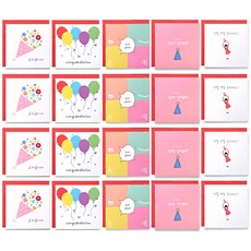 2Youngdesign 迷你卡片5種套組, 祝賀, 4套