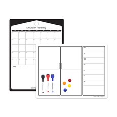 magpia 磁板橡膠磁鐵日程板M6+記號筆隨機送3p+磁鐵架隨機送4p套組