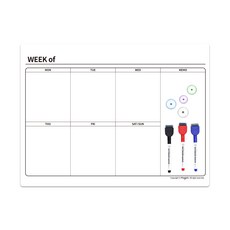 magpia 行事週曆磁鐵白板+白板筆 3入 隨機出貨+鈕扣磁鐵 4入 隨機出貨