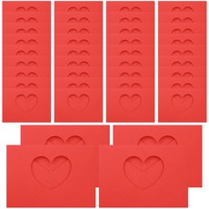 2Youngdesign 簍空心型造型信封袋, 40入, 紅色