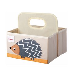 3 sprouts 多用途手提尿布收納籃 尿布收納用品, 刺猬款, 1個