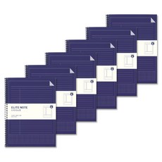 2Youngdesign Elite Study 4格分類筆記本, 海軍藍, 6個