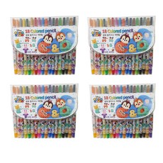 Disney 迪士尼 Tsum Tsum色鉛筆4入, 18色