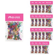 Uniart 亮片製作材料, 混合顏色, 20個