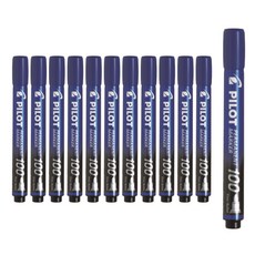 PILOT 百樂 圓頭油性麥克筆, 12支, 藍色
