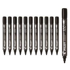 PILOT 百樂 圓頭油性麥克筆, 12支, 黑色