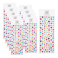 STUDIO EIGHT Geumhong Fancy 迷你愛心果凍點點貼紙, 10個, 混合顏色