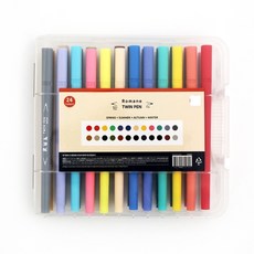 ROMANE 雙筆 24 色套組, 春+夏+秋+冬, 1套