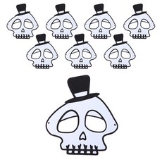 LivingDA 骷髏萬聖節眼罩 8入, 混合顏色