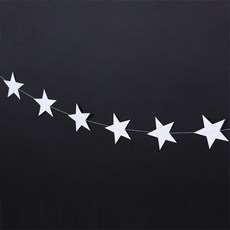 派對星星拉旗 3入, 銀色星星