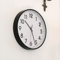 FLaiTO 立體圓形裝飾掛鐘 30cm, 黑色