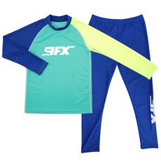 9FX 孩童防曬游泳長袖9分褲套裝