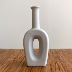 情調陶瓷花瓶 橢圓瓶頸, 薄霧色