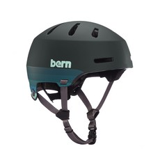 bern 마콘 2.0 헬멧 워터슬라이드, 맷 레트로 포레스트 그린, 1개