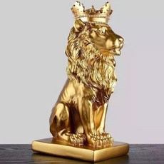 皇冠獅子雕像, 金黃色