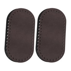 橢圓形人造皮革包底 20 x 10 cm, 棕色