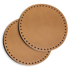 人造皮革包底 圓形 15cm, 米色