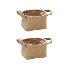 ANTS 手提式編織收納籃, 棕色的