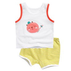 GREEN BEBE 貓鼬夏季上衣+褲子