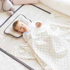 essian 孩童用兔子印花網眼涼墊+枕頭, 灰色