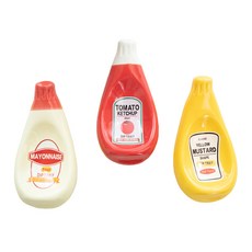 醬料碟3款組, 番茄醬、蛋黃醬、芥末, 1套
