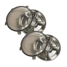 ALL POOM LoCK 不鏽鋼6格小菜盤 2入+蓋子 2入, 混色