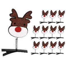 LivingDA 造型彈簧髮夾, 布朗魯道夫, 12個