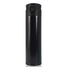 PUKO 304不鏽鋼彈蓋型保溫保冷杯, 黑色, 350ml