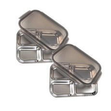 小吃盤迷你 4 件 2p + 蓋子 2p 套組, 單色