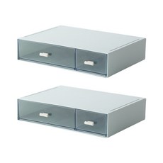 앤티스 프리스타일 데스크탑 서랍 정리함 더블, 블루, 2개