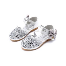 Lulushu 女童珠寶亮片涼鞋