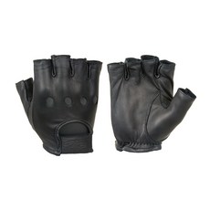 Damascus Gear優質皮革無指駕駛手套 M, 黑色的