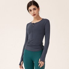 NAYA STYLE 女款瑜伽拉鍊 T恤 A-922-6