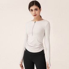 NAYA STYLE 女式瑜伽半拉鍊 T恤 A-922-5