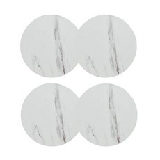 Block Mart 大理石紋圓形杯墊 4入, 隨機出貨